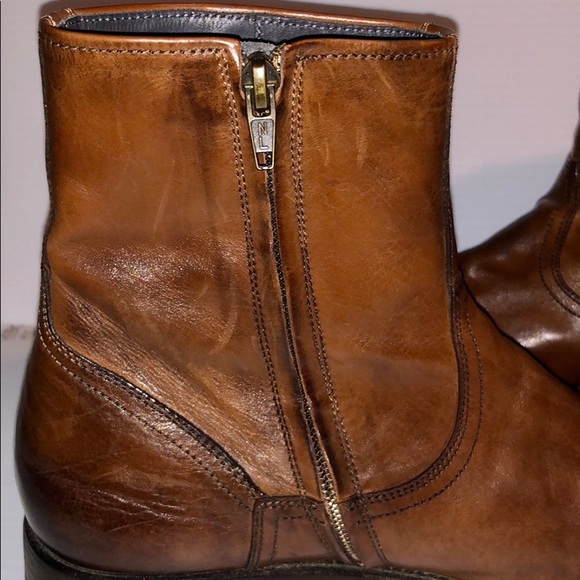 Adam Derrick To Boot New York Chocolate brown ombré Captoe leather boots size 8 - Picture 7 of 9